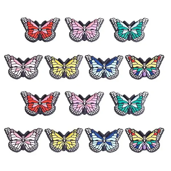 14Pcs 7 Colors Silicone Beads