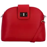 Dámská kožená crossbody kabelka červená - Delami Saffet