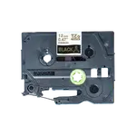 Brother TZE-R334, 12mm x 4m, zlatý tisk/černý podklad, originální páska