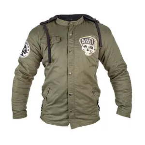 Pánská bunda W-TEC Black Heart Khaki Jacket s aramidem Garage Built 4XL