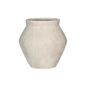 Květináč Fleuri, béžový travertin, více velkostí - Pottery Pots Velikost: L - ⌀ 61, v. 61 cm