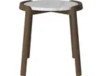 Konferenční stolek Mix Ø46 cm, více variant - Bolia Varianta: Grey/white marble | Dark oiled oak, Solid | v. 48 cm