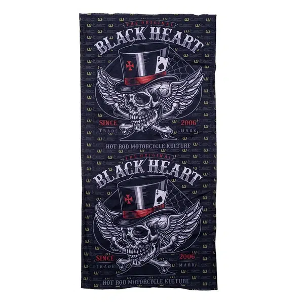 Multifunkční nákrčník W-TEC Black Heart Scarfest Wings Skull