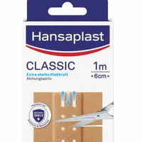 Hansaplast Náplast textilní 1 m x 6 cm nedělená 1 ks
