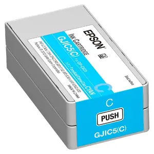 Epson GJIC5(Y) C13S020564 pro ColorWorks, azurová (cyan) originální cartridge