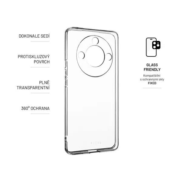 Zadní TPU gelové pouzdro FIXED pro Honor X50, čirá