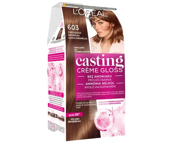 Přeliv bez amoniaku Loréal Casting Créme Gloss - 603 čokoládová karamelka - L’Oréal Paris + dárek zdarma