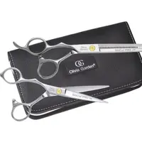 Sada kadeřnických nůžek 5,75" a efilačních nůžek 6,35" pro leváky Olivia Garden SilkCut Pro (SI-PRO5.75/6.35L) + dárek zdarma