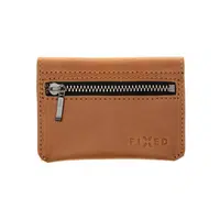 Kožená peněženka FIXED Tripple Wallet z pravé hovězí kůže, hnědá