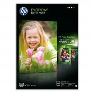 HP Everyday Glossy Photo Paper Q2510A, 200 g/m2, A4, 100ks, lesklý, inkoustový, bílý, foto papír