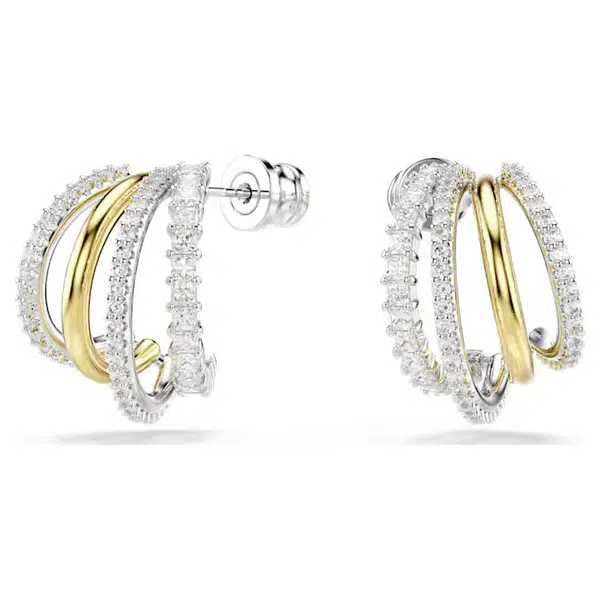 Swarovski Kruhové bicolor náušnice se zirkony Hyperbola 5689718