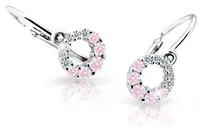 Cutie Jewellery Dětské náušnice z bílého zlata C2154-10-X-2 růžová
