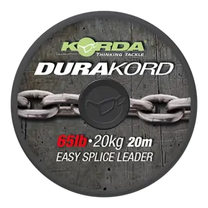 Korda návazcová šňůrka dura-kord dyneema spliceable leader - 65 lb 15 m