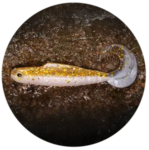 Redbass gumová nástraha twister kixter gold/silver gt - xs 45 mm