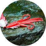 Redbass gumová nástraha nymfa red/white - xl 130 mm