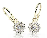Cutie Jewellery Zlaté dětské náušnice C2749-10-X-1 bílá
