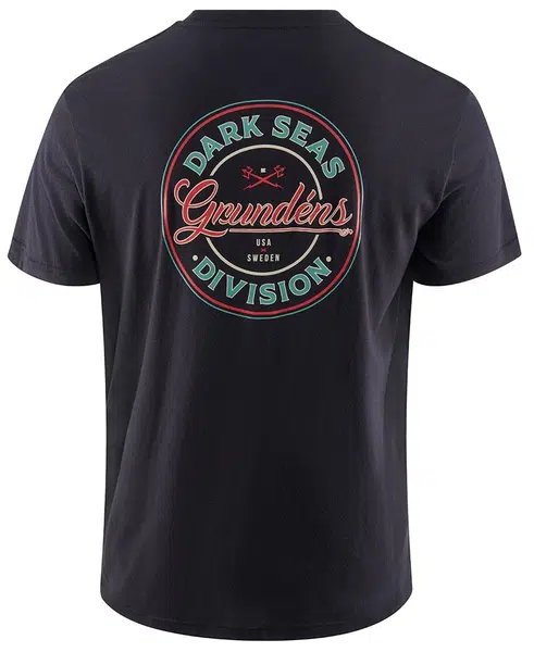 Grundéns tričko dark seas x grundens instinctive ss t-shirt black - xxxl