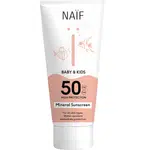 NAÏF Ochranný krém na opalování pro děti a miminka SPF 50 Baby & Kids (Mineral Sunscreen) 100 ml
