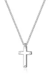 S'Agapõ Pánský ocelový náhrdelník s křížkem Proud SPD08
