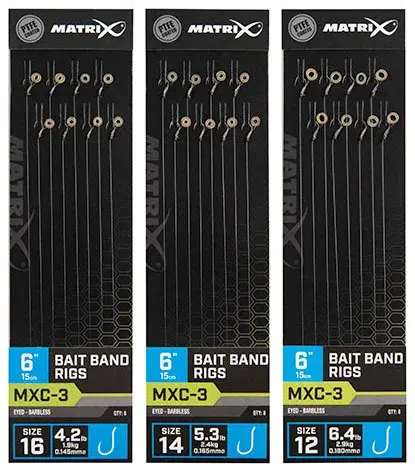 Matrix návazec mxc-3 6” bait band rigs - velikost háčku 12 nosnost 2,9 kg