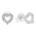 Brilio Silver Romantické stříbrné náušnice se zirkony EA101W
