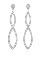 Agato Elegantní visací náušnice se zirkony AGT-E034PW