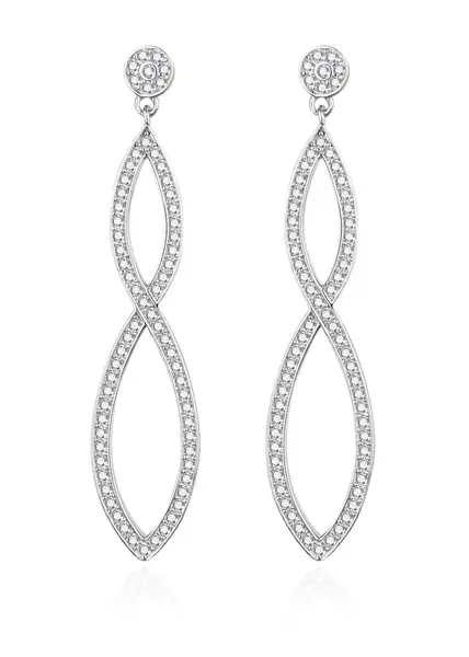 Agato Elegantní visací náušnice se zirkony AGT-E034PW