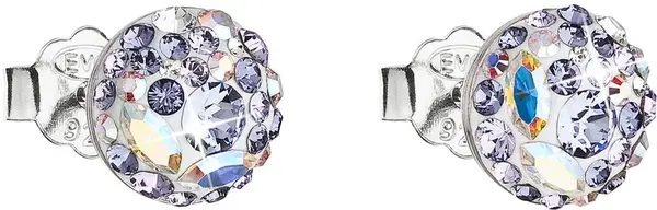 Evolution Group - Pavona Slušivé náušnice s krystaly Violet 31136.3