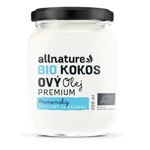 Allnature Kokosový olej panenský BIO 200 ml
