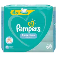 Pampers Fresh Clean vlhčené ubrousky 4x52 ks