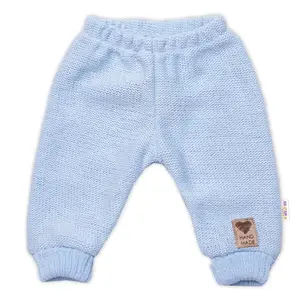 Baby Nellys Pletené kojenecké kalhoty, modré, 80/86