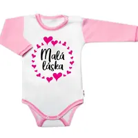 Baby Nellys Body dl. rukáv s vtip. textem   Malá láska vel.  80, holka