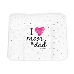 NELLYS Přebalovací podložka měkká, I LOVE pink, 85 x 72 cm