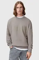 Bavlněná mikina AllSaints BIGGY béžová barva, s potiskem, M029NA