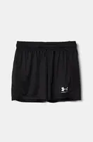 Dětské kraťasy Under Armour G s Ch. Knit Short černá barva, s potiskem, nastavitelný pas, 1379457