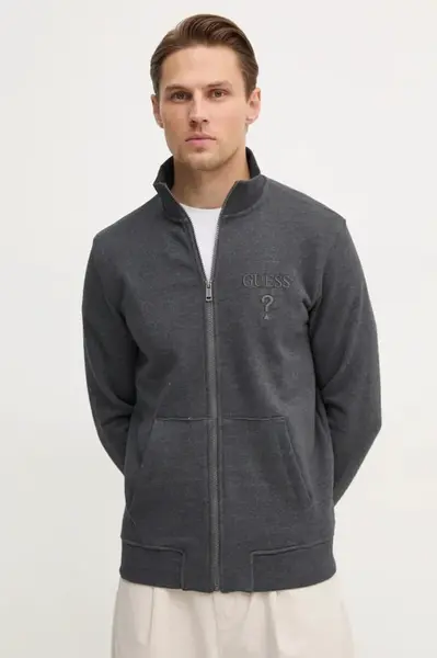 Mikina Guess pánská, šedá barva, hladká, M5RQ80 KCN01