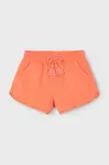 Dětské bavlněné šortky Mayoral oranžová barva, hladké, nastavitelný pas, 607