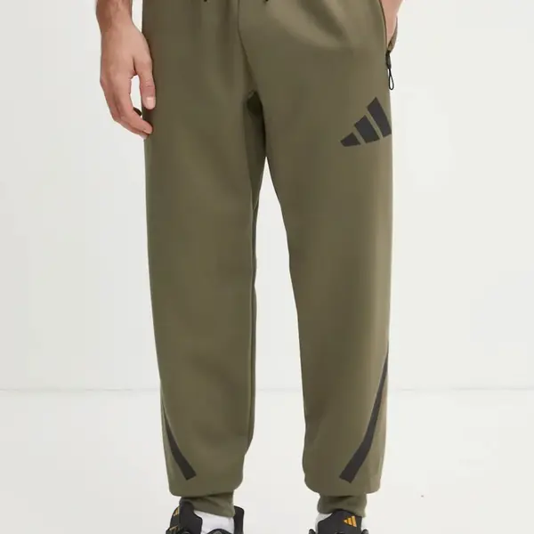 Tepláky adidas Z.N.E. zelená barva, s potiskem, JC7915