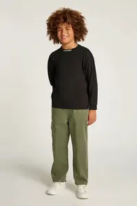 Dětské bavlněné tričko s dlouhým rukávem Calvin Klein Jeans