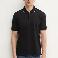Bavlněné polo tričko BOSS černá barva, 50532612