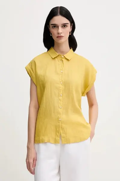 Lněná košile United Colors of Benetton