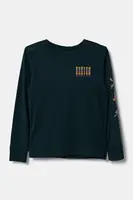 Bavlněné tričko s dlouhým rukávem Burton ANIMAL SHOW tyrkysová barva, 243611