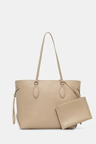 Kožená kabelka Guess FLORENCE béžová barva, HWFLNC L5165