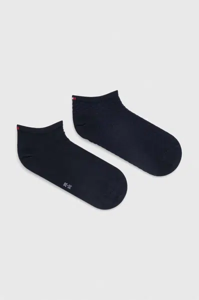 Ponožky Tommy Hilfiger 2-pack dámské, tmavomodrá barva, 701227564