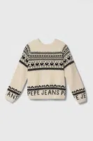 Dětský svetr Pepe Jeans béžová barva