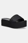 Pantofle Calvin Klein Jeans FLATFORM SANDAL SLIDE IN NYLON