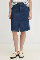 Džínová sukně Tommy Hilfiger tmavomodrá barva, mini, WW0WW44390