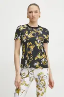 Tričko Versace Jeans Couture černá barva, 78HAH613 JS458