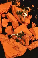 Stříbrné pozlacené náušnice Medicine