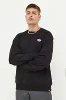 Bavlněná mikina Dickies pánská, černá barva, hladká